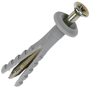 M6 x 40mm Large Head Plastic Hammerfix Screws (per 100)