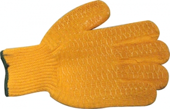 Orange Criss Cross Seamless Gloves