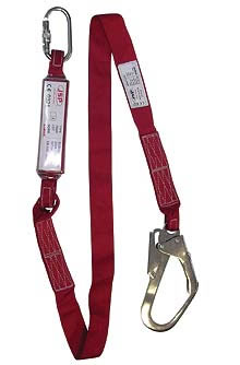 JSP Vertex Shock Absorbing Lanyard with Scaffold Hook & Karabiner (1.75 Metre or 2.0 Metre Length)