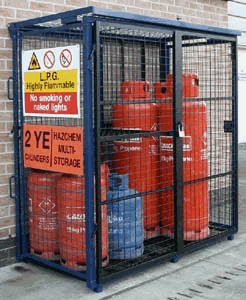 Folding Gas Bottle Storage Cage - 1700mm x 1735mm x 880mm