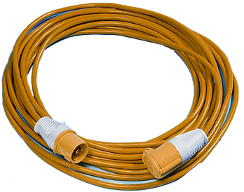 14 Metre x 1.5mm Extension Cable with 110 Volt 16 Amp Plug & Socket