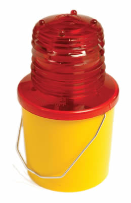 SPC (Static Non Photo Cell) Red Single Battery Static Road Lamp