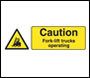 Caution Fork-Lift Trucks Operating Warning Sign