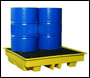 Clear Spill 4 Drum Low Profile Spill Pallet (250 Litre Capacity)