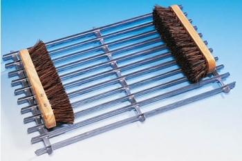 Galvanised Boot Scraper with Brushes at Each End