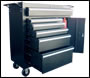 Sentri WORKSTATION - Wheeled 6 Drawer Tool Storage Cabinet with Cupboard