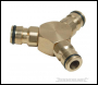 Silverline 3-Way Connector Brass