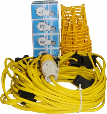 25 Metre Festoon Kit with Lamps & Guards (110 Volt Only)