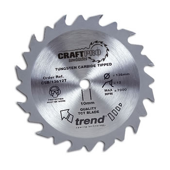 Trend CraftPro CSB/19040TB Cordless Trim Saw Blade - 190mm x 40 Tooth x 30mm