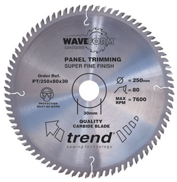 Trend Waveform 300mm x 96 Tooth x 30mm Panel Trimming TCT Blade
