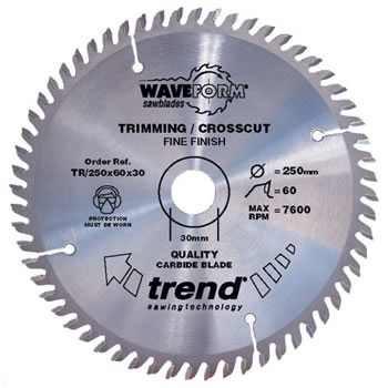 Trend Waveform 235mm x 48 Tooth x 30mm Trimming / Crosscut TCT Blade