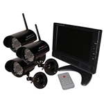  3 Camera High Resolution Wireless CCTV LCD System 