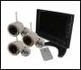  3 Camera Entry Level Wireless CCTV LCD System 