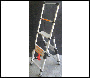 Bonrgo Aluminium Alloy Flexible Combi Telescopic Stepladder 2.4m+2.0m
