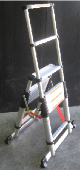 Bonrgo Aluminium Alloy Flexible Combi Telescopic Stepladder 3.2m+2.6m