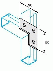 Unistrut P1036 Pre-galvanised 'L' Plate Each