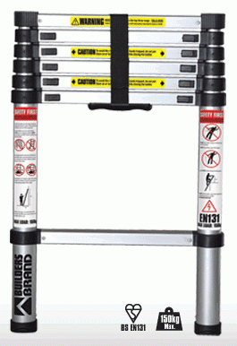 Builders Brand Telescopic Ladder - 375cm