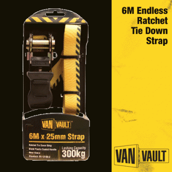 Van Vault 6m x 25mm Endless Ratchet Tie Down Strap - Code S10674