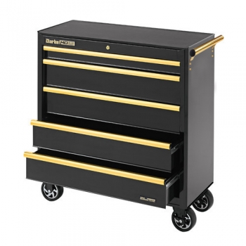 Clarke CBB315BG Extra Large Heavy Duty 5 Drawer Mobile Tool Cabinet (Black & Gold)