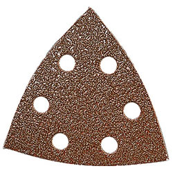 Trianglular Aluminium Oxide Abrasive Sheets with Hook and Loop Backing - 120 Grit - Pack of 10