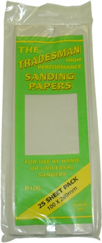 The Tradesman 80 Grit Block Sanding Papers (25 per Pack)