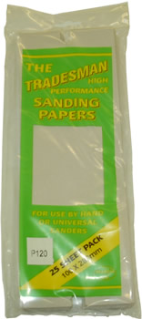 The Tradesman 120 Grit Block Sanding Papers (25 per Pack)