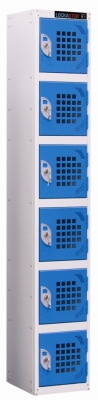 Armorgard Lockastor, Perforated Locker, 6 Door 300x450x1800