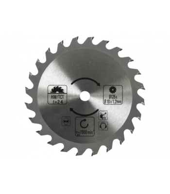 Batavia Thor TCT Tipped Saw Blade 125 x 1.2 x 10mm x 24T - Code BAT7062670