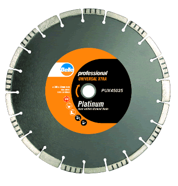 Belle Platinum Universal Xtra (PUX) Diamond Cutting Disc 450mm (Code PUX45025)