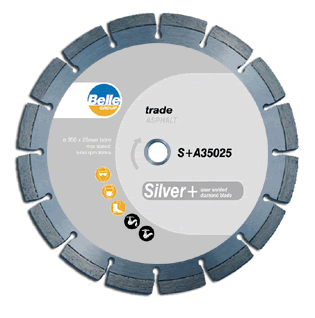 Belle Silver Plus Asphalt (S+A) Diamond Cutting Disc 450mm