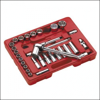 Clarke PRO24 32 Pce ? inch  Drive Metric Socket Set