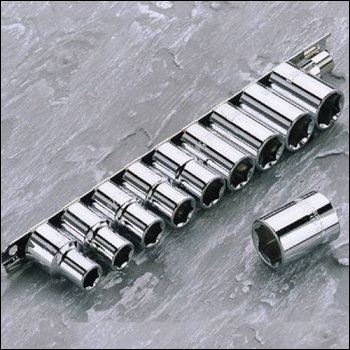 Clarke PRO32 10-Pce ? inch  Drive Metric Socket Set