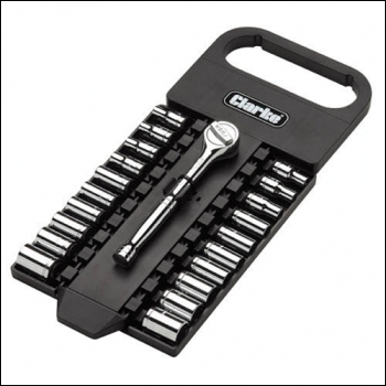 Clarke PRO126 21-Pce ? inch  Drive 6pt. Socket Set