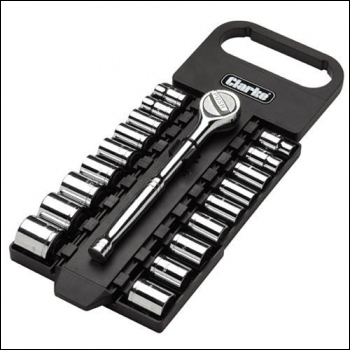 Clarke PRO127 19-Pce 3/8 inch  Drive Socket Set