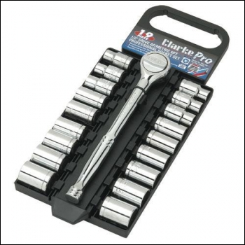 Clarke PRO128 19-Pce ? inch  Drive 6pt. Socket Set