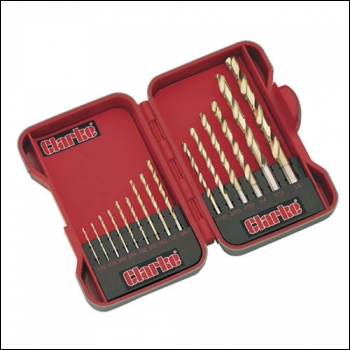 Clarke PRO148 - 15pce Zirconium Coated Drill Bit Set