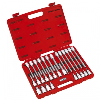 Clarke  PRO160- 30pce ? inch  Square Drive Hex Socket Bit Set