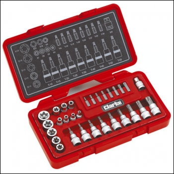 Clarke  PRO162 Torx-Star & Security Socket Set