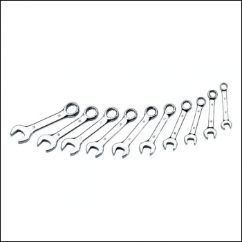 Clarke PRO165 'Stubby' Metric Combi Wrench Set 10pc