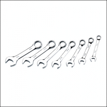 Clarke PRO166 'Stubby' Imperial Combi Wrench Set