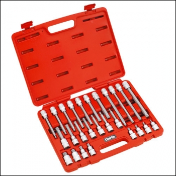 Clarke PRO167 Spline Bit Socket Set, 1/2 inch  Square Drive, 26pc