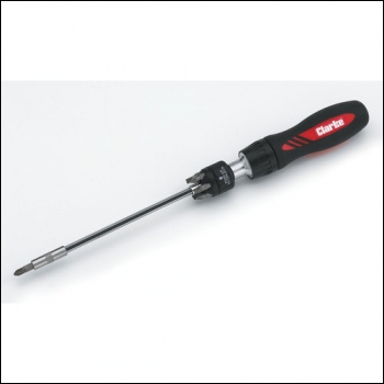 Clarke PRO169 Adjustable Shaft Ratchet Screwdriver set 7pc