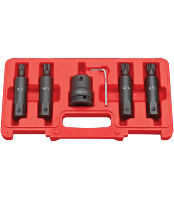 Clarke CIS19/5S 5 Piece Impact Spline Bit Socket Set – 3/4” Drive - Code 1700724