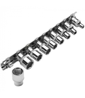 Clarke PRO408 - 9 Piece ¼ inch  Drive Anti Slip Metric Socket Set - Code 1700814