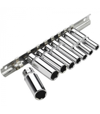 Clarke PRO411 - 8 Piece 1/4 inch  Drive Anti Slip Metric Socket Set - Code 1700817