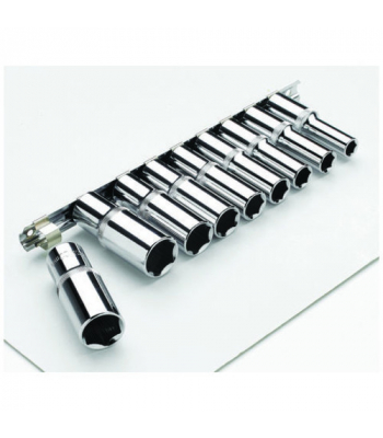 Clarke PRO413 9 Piece 1/2 inch  Drive Anti Slip Deep Metric Socket Set - Code 1700819