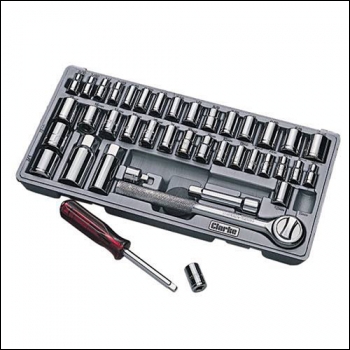 Clarke CHT149 41-Pce � inch  & 3/8 inch  Dr. Socket Set