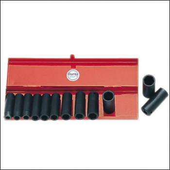 Clarke CIS9/13 - 13 Piece 3/8 inch  METRIC Deep Impact Socket Set