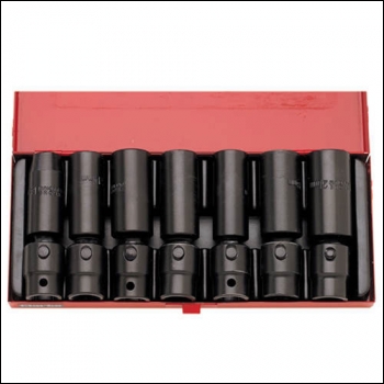 Clarke CIS12/7DM - 7 Piece ? inch  Uni. Joint Deep Socket Set