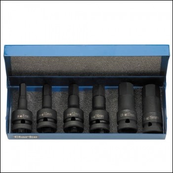 Clarke CIS12/6H - 6 Piece ? inch  Impact Hex Key Set
